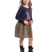 Платье для девочек Mini Maxi, модель 3737, цвет синий/хаки