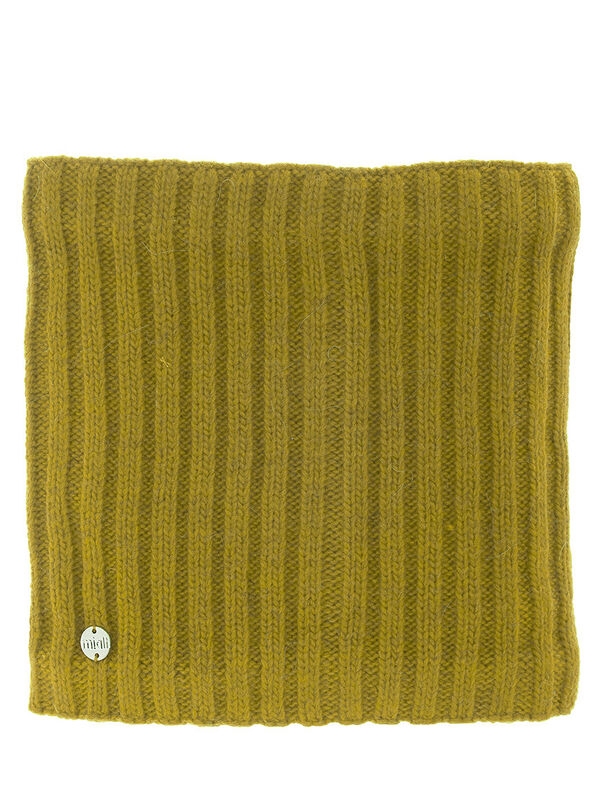 Шарф-труба Зимовье, Mialt горчичный, зима - Шарф-снуд
