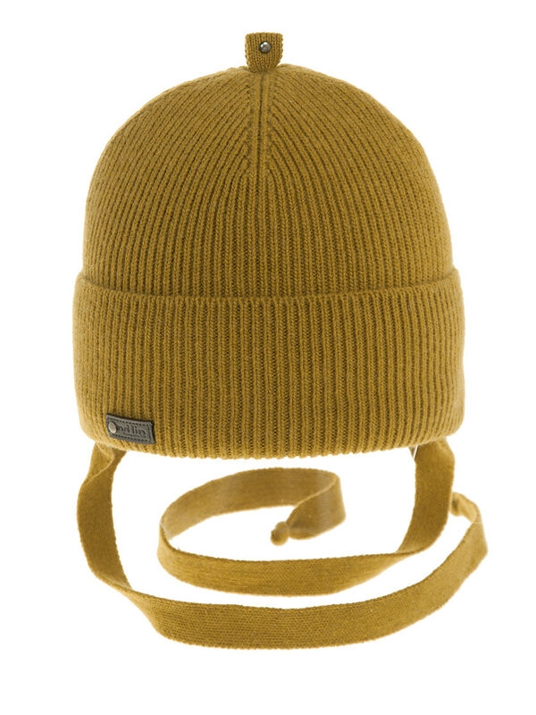 Шапка для мальчика Миля, Миалт горчичный, зима - Шапки осень-зима