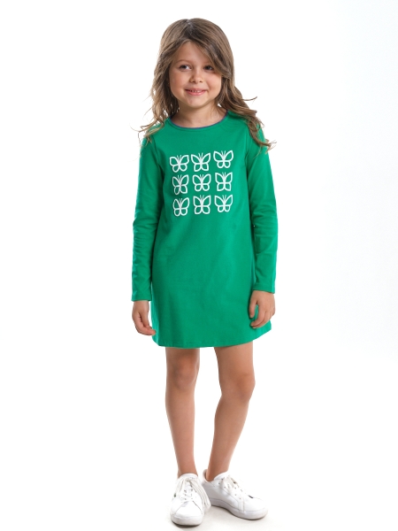 Платье для девочек Mini Maxi, модель 2393, цвет зеленый - Платья для девочек с длинным рукавом