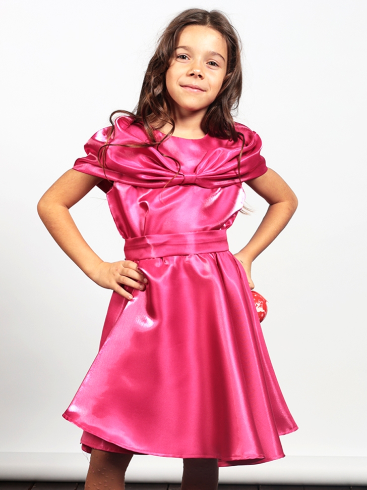 Платье для девочки нарядное БУШОН ST310, цвет фуксия - Платья коктельные / вечерние