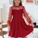 Платье для девочки нарядное БУШОН ST77, цвет бордовый