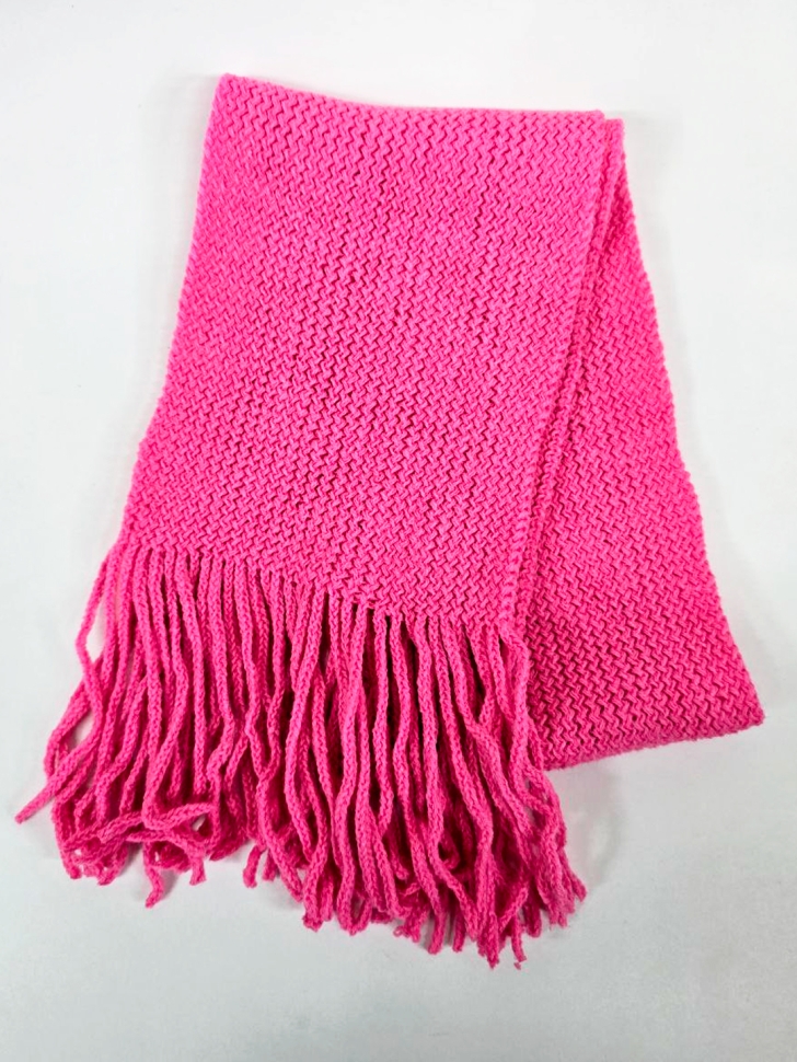 Шарф детский CWZ 01(3) ярко-розовый - Манишки детские