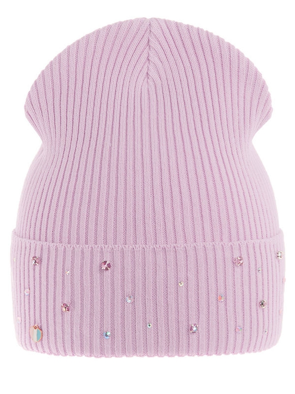 Шапка для девочки Счастье, Миалт сиренево-розовый, весна-осень - Для девочек весна-осень