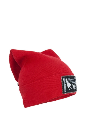 Шапка для девочки Страна чудес, Миалт красный, весна-осень