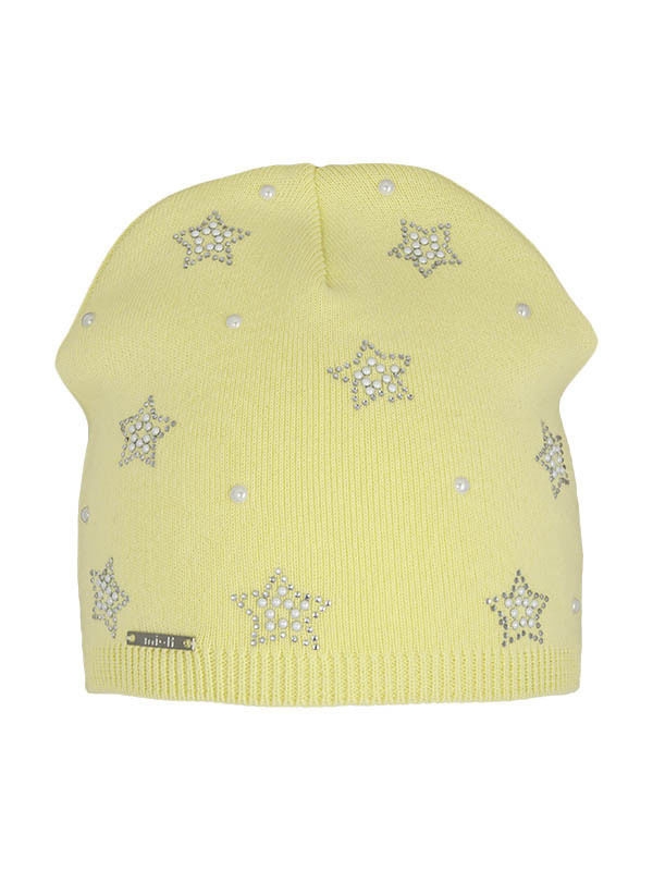 Шапка для девочки Небеса, Миалт светло-желтый, весна-осень - Для девочек весна-осень