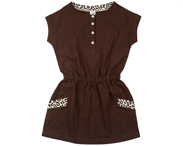 Платье для девочек Mini Maxi, модель 4245, цвет коричневый - Платья для девочек с коротким рукавом