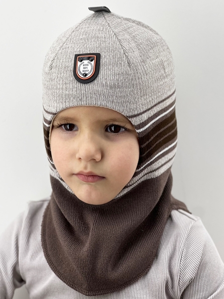 Шапка-шлем для мальчика Монти - Шлемы осень-зима