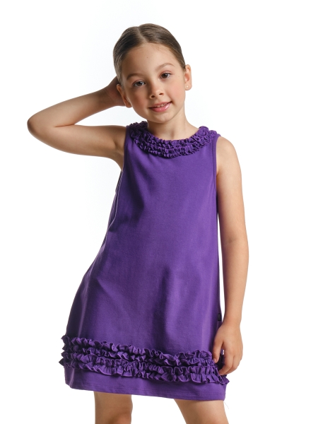 Платье для девочек Mini Maxi, модель 2877, цвет сиреневый - Платья для девочек с коротким рукавом