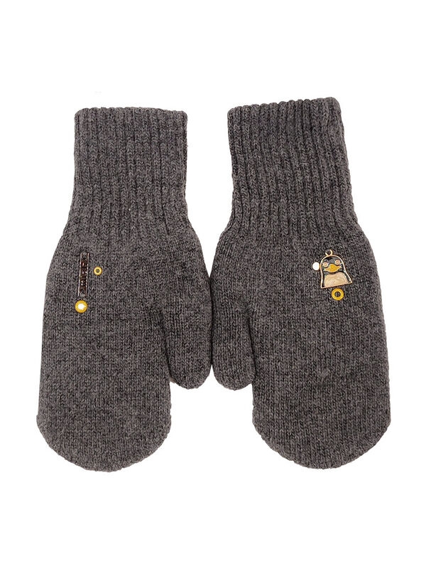 Варежки для мальчика Полюс, Миалт темно-серый, зима - Варежки