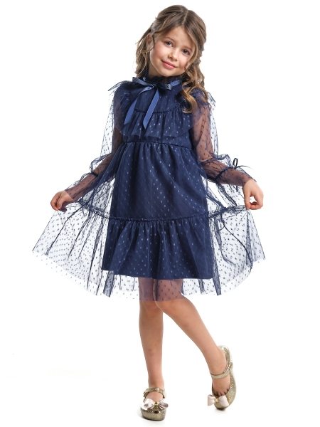 Платье для девочек Mini Maxi, модель 7360, цвет синий/мультиколор - Платья коктельные / вечерние