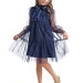 Платье для девочек Mini Maxi, модель 7360, цвет синий/мультиколор