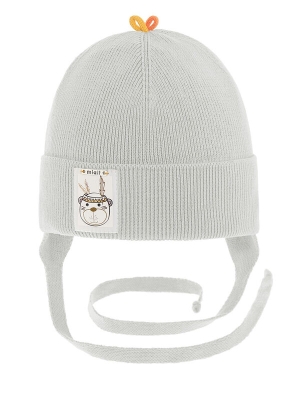 Шапка для мальчика Индеец, Миалт светло-серый/меланж, весна-осень