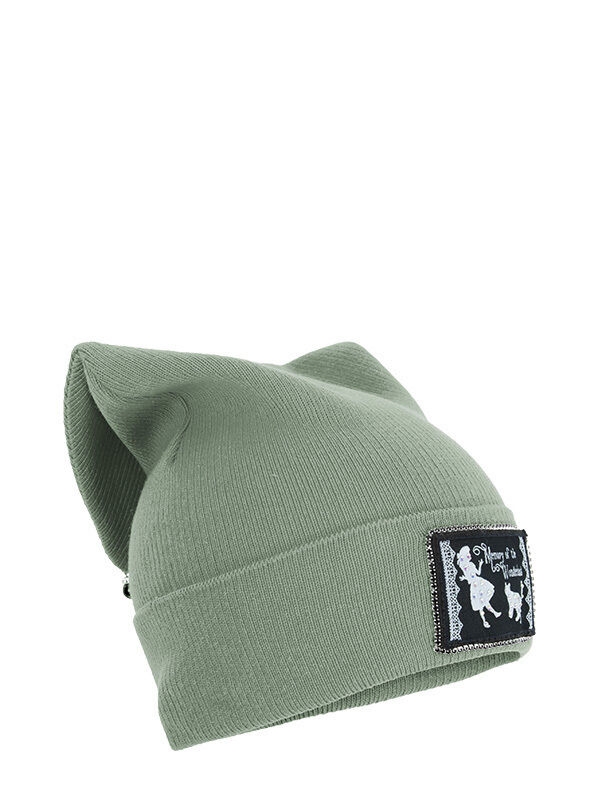Шапка для девочки Страна чудес, Миалт светлая/олива, весна-осень - Для девочек весна-осень