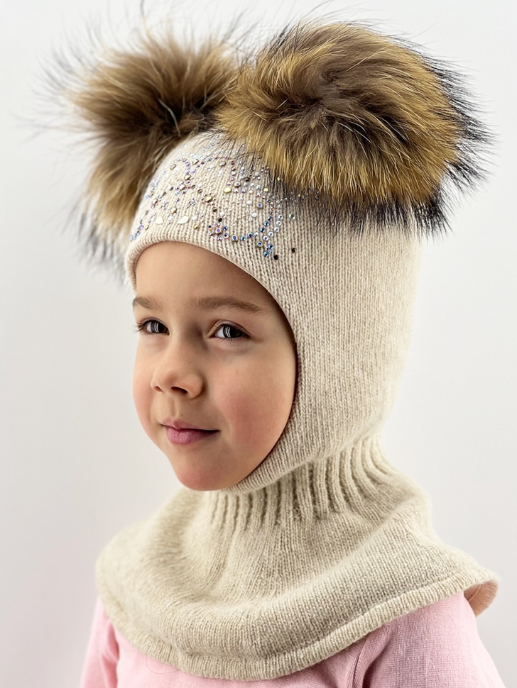 Шапка-шлем Жилиан св.беж - Шапки-шлемы зима-осень