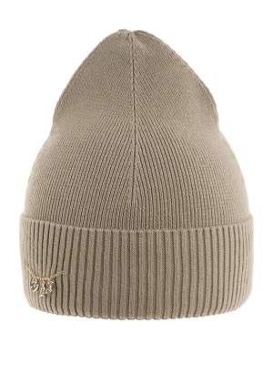 Шапка для девочки Исключение, Миалт темно-бежевый, весна-осень