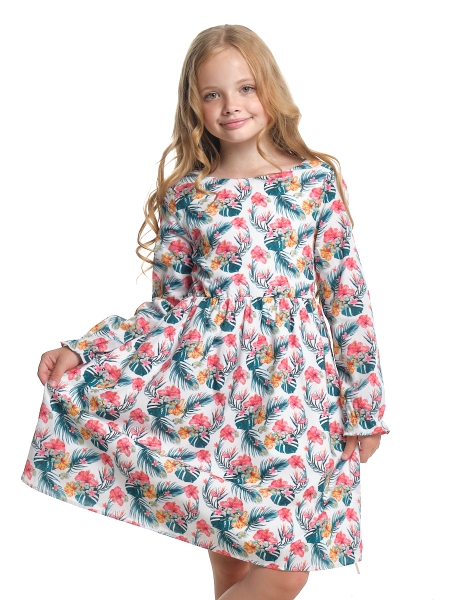 Платье для девочек Mini Maxi, модель 7549, цвет мультиколор - Платья для девочек с длинным рукавом