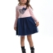 Платье для девочек Mini Maxi, модель 3846, цвет кремовый/розовый/синий