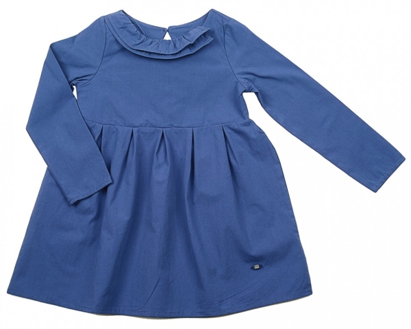 Платье для девочек Mini Maxi, модель 3593, цвет серый/синий - Платья для девочек с длинным рукавом