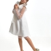 Платье для девочек Mini Maxi, модель 7123, цвет белый/клетка