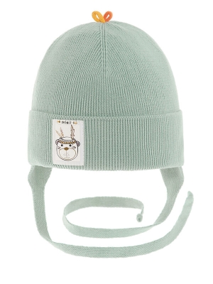 Шапка для мальчика Индеец, Миалт серо-зеленый, весна-осень