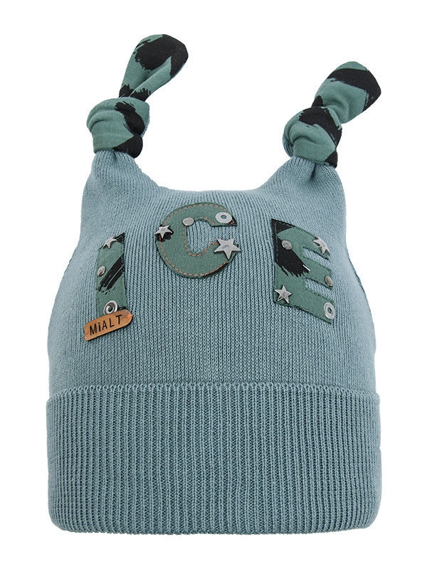 Шапка для мальчика Бармалей, Миалт стальной, весна-осень - Шапки весна-осень