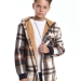 Толстовка для мальчиков Mini Maxi, модель 7986, цвет темно-синий/оранжевый/клетка