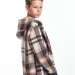 Толстовка для мальчиков Mini Maxi, модель 7986, цвет темно-синий/оранжевый/клетка