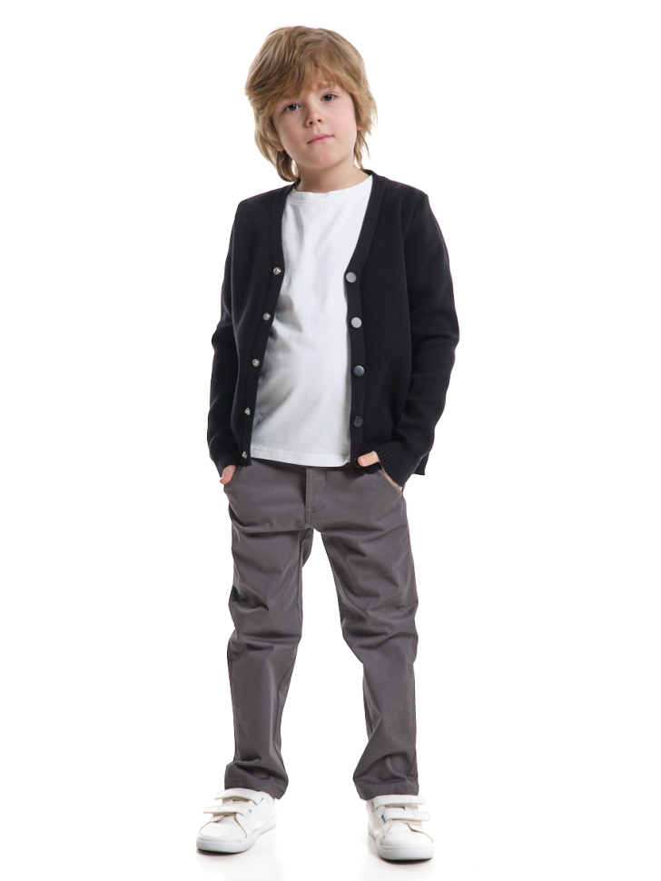 Кардиган для мальчиков Mini Maxi, модель 3326032, цвет черный - Кардиганы
