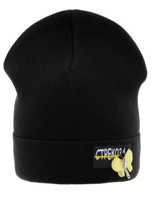 Шапка для девочки Кларисса, Миалт черный, весна-осень