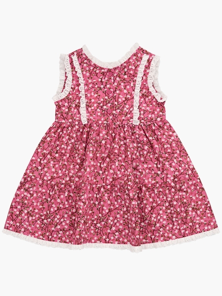Платье для девочек Mini Maxi, модель 7696, цвет розовый/мультиколор - Платья для девочек с коротким рукавом