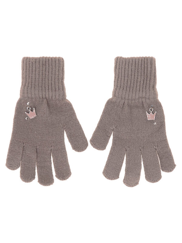 Перчатки для девочки Ласточка, Миалт темно-бежевый, весна-осень - Перчатки