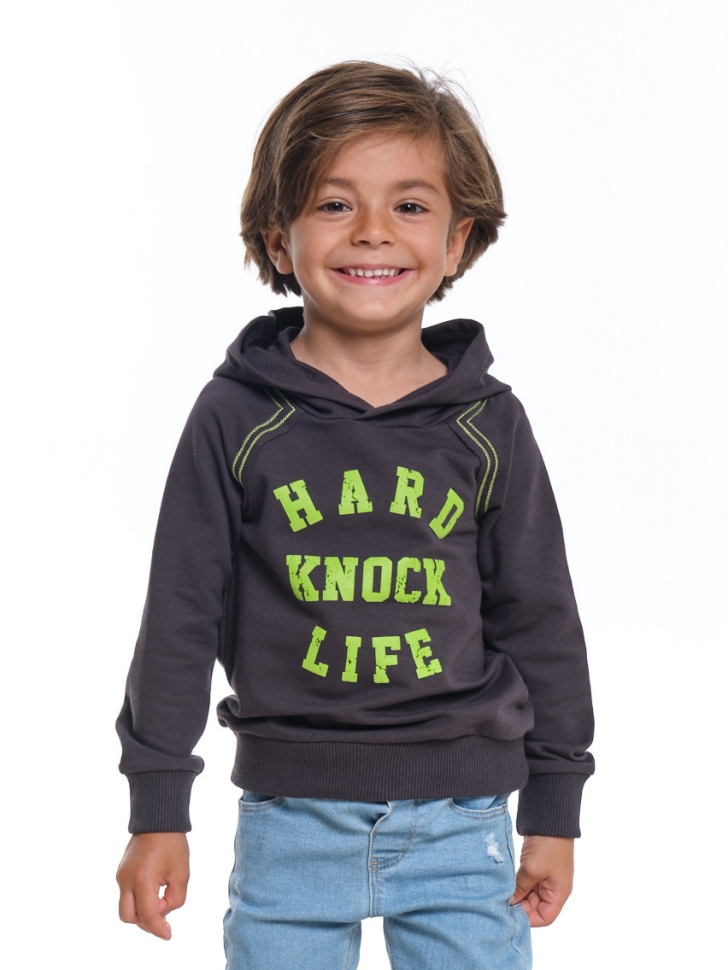 Худи для мальчиков Mini Maxi, модель 2714, цвет графит - Худи, толстовки с капюшоном