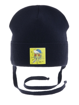 Шапка для мальчика Jungle, Миалт темно-синий, весна-осень