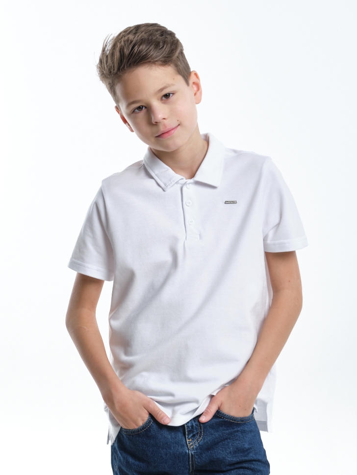 Футболка-поло для мальчиков Mini Maxi, модель 7884, цвет белый - Поло / футболки короткий рукав