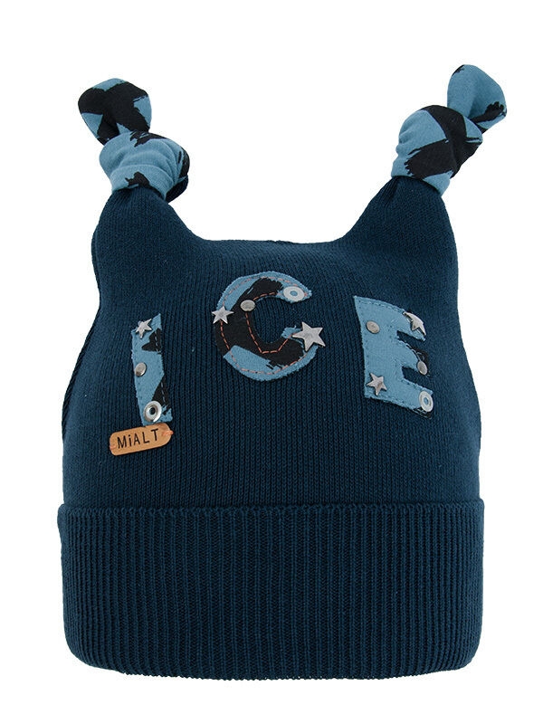 Шапка для мальчика Бармалей, Миалт темно-синий, весна-осень - Шапки весна-осень