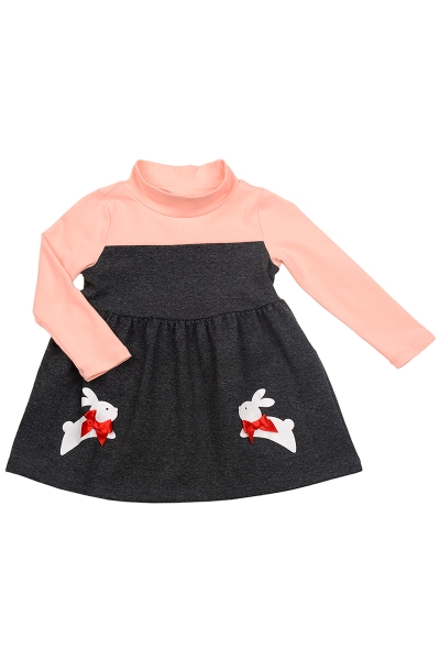 Платье для девочек Mini Maxi, модель 2433, цвет розовый - Платья для девочек с длинным рукавом