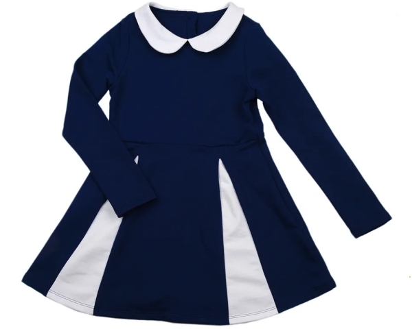 Платье для девочек Mini Maxi, модель 2596, цвет темно-синий - Платья для девочек с коротким рукавом
