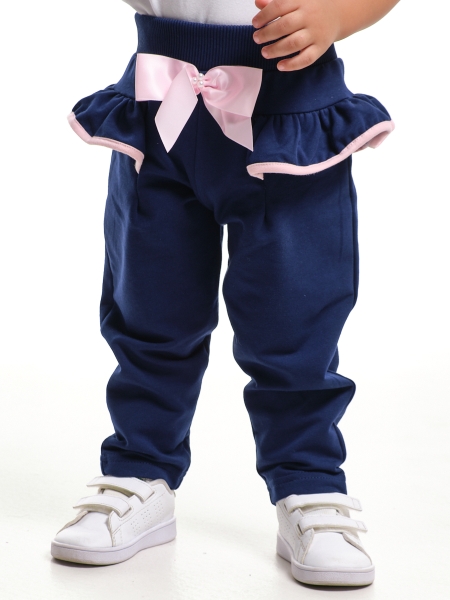 Брючки для девочек Mini Maxi, модель 0206, цвет синий - Штаны трикотажные