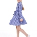 Платье для девочек Mini Maxi, модель 3736, цвет синий/клетка