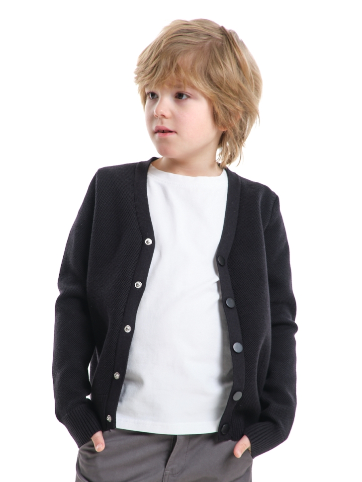 Кардиган для мальчиков Mini Maxi, модель 3326032, цвет черный - Кардиганы