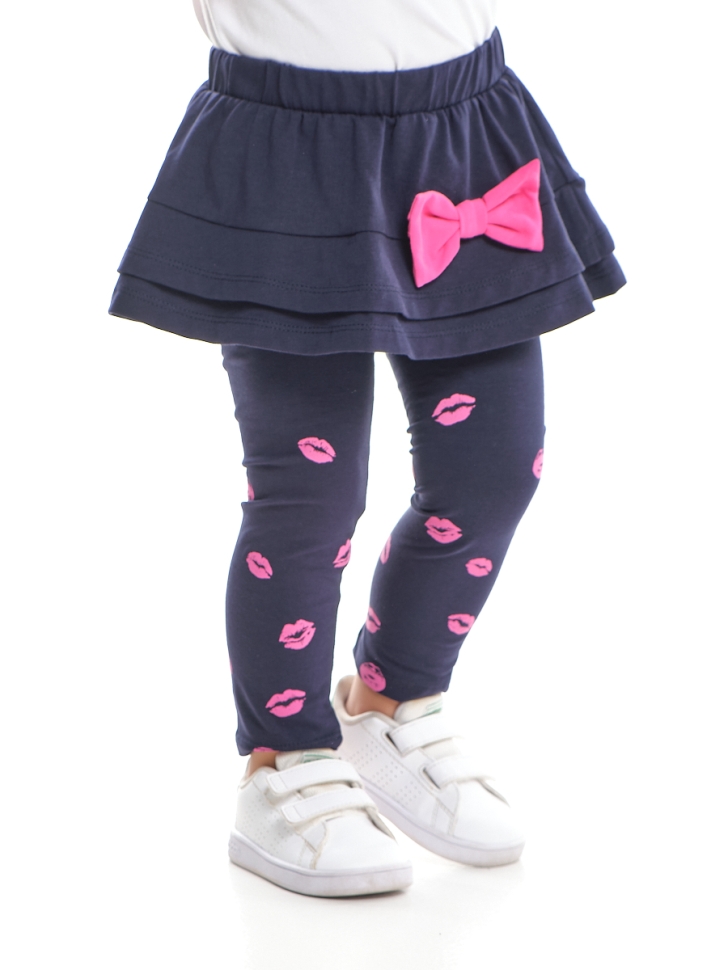 Бриджи для девочек Mini Maxi, модель 6118, цвет синий/малиновый - Легинсы / лосины