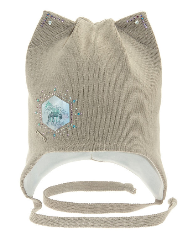 Шапка для девочки Мурмышка, Миалт бежевый - Для девочек весна-осень