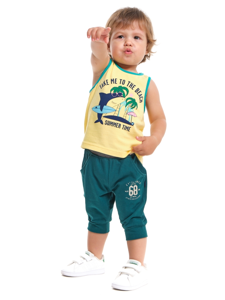 Комплект для мальчиков Mini Maxi, модель 6565/3252, цвет желтый - Комплекты летние