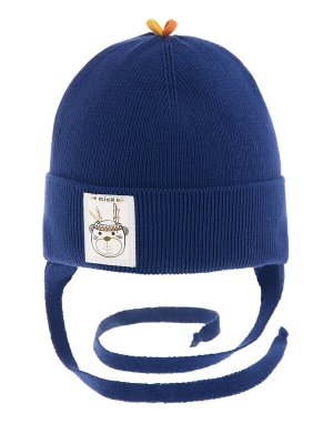 Шапка для мальчика Индеец, Миалт синий, весна-осень