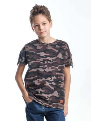 Футболка для мальчиков Mini Maxi, модель 7854, цвет камуфляж