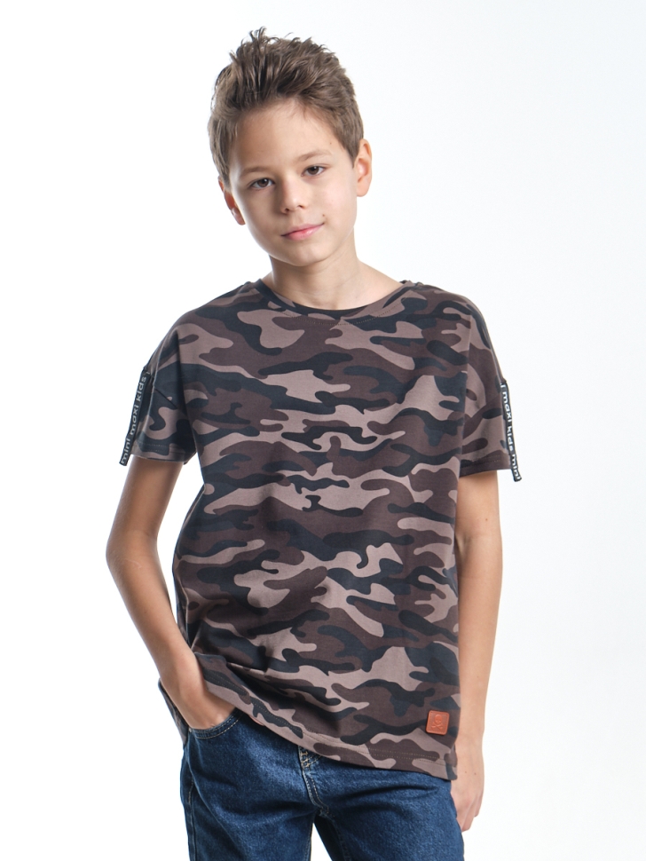 Футболка для мальчиков Mini Maxi, модель 7854, цвет камуфляж - Футболки для мальчиков