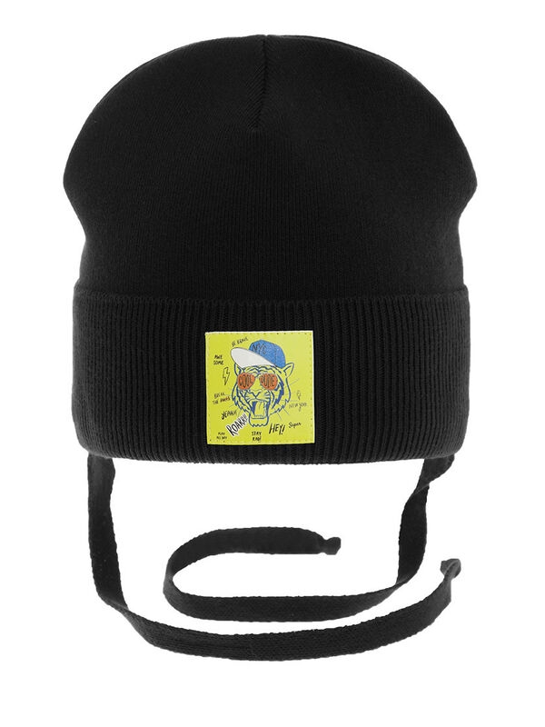 Шапка для мальчика Jungle, Миалт черный, весна-осень - Шапки весна-осень