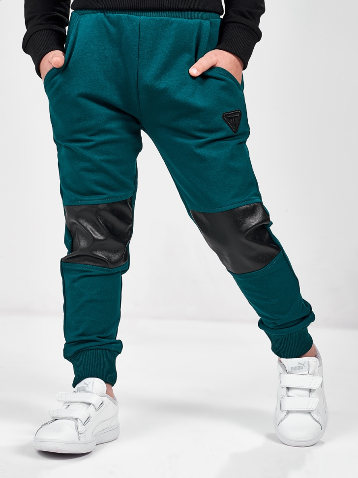 Джоггеры для мальчиков Mini Maxi, модель 6773, цвет темно-зеленый - Брюки спортивные (джогеры)