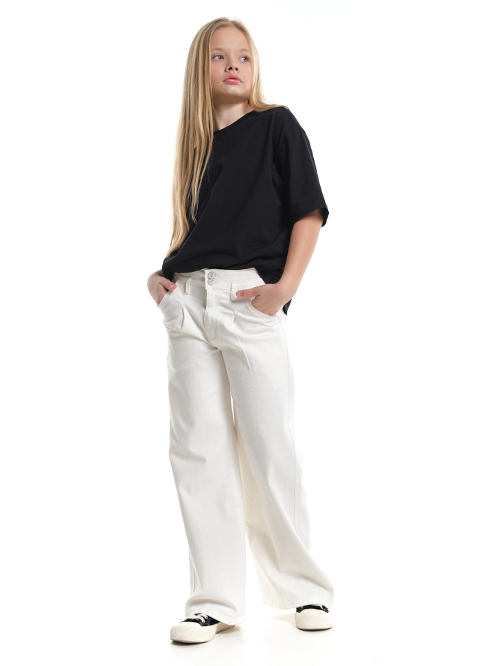 Джинсы для девочек Mini Maxi, модель 331074, цвет белый - Джинсы для девочек